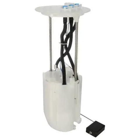 Fuel Pump Assembly Replacement for 2008-2016 Lexus LX570 5.7L and Toyota Land Cruiser 5.7L shown in white with wires and connectors.