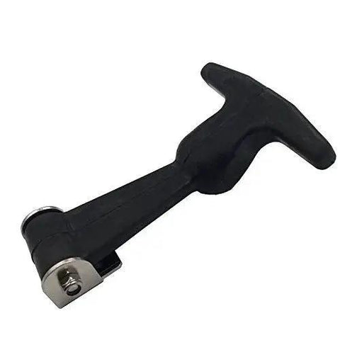 Heavy Duty 4.7 Inch Rubber Flexible T Handle Draw Latches Stainless Brackets, front view showing rubber latch and stainless bracket.