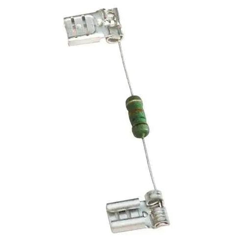 Bleed resistor for start capacitors, 15K ohm, Mars 93106 QC-13, green axial resistor with metal end terminals