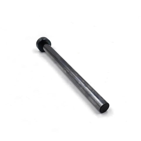CP022066 220 Plunger Complete for waterjet cutting pump, metal, pro grade spare part, shown from a side angle.