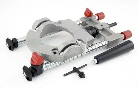 Multi Angled Drill Guide Attachment For On Site Drilling And Woodworking For One Quarter Inch And Three Eighths Inch Drills