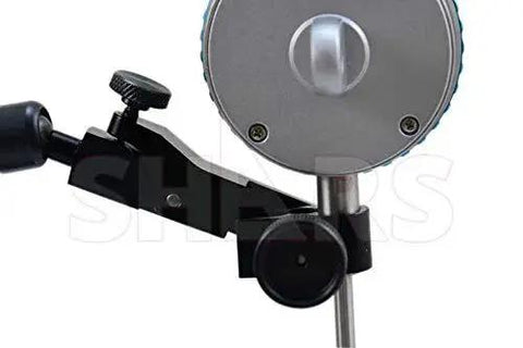 Close-up of 176 Lbs Magnetic Base Indicator Holder With Speed Set Fine Adjustment For Pro Grade Precise Setup And Quick Dial Indicator