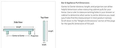 Diagram of Riverside Pull In Honey Bronze Finish, 5 1/16 Inch Length, showing dimensions for cabinet and door installation.