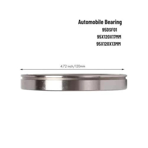 Side view of 95DSF01 Deep Groove Ball Bearing 95x120x17mm and 95x120x13mm for machinery and differential coupling systems.