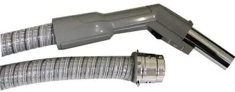 Replacement Vacuum Hose With Pistol Grip And Rocker Switch For Super J Style Hoses, Metal End Fitting, Grey