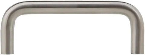 Ultra Minimal Solid Wire Cabinet Pulls Satin Nickel For Cupboard And Drawer Handles 3 Inch Center To Center 3.3 Inch Length front view