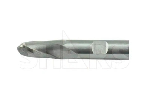3/4 Inch 2 Flute HSS Ball Nose End Mill Single End Weldon Shank Right Hand Regular Length by Shars Tool