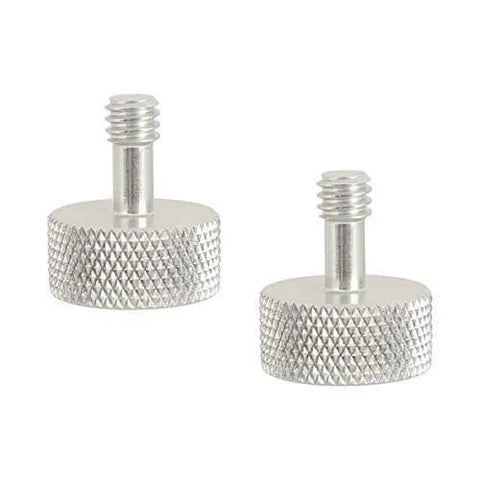 1/4-20 Thumb Screw Button Head Cap Screw Brass Nickel Plated Two-Piece Camera Accessory Replacement For Tripods And Mounts, Solid Head