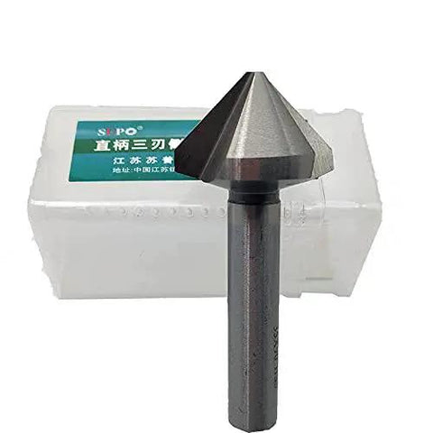 35mm 90 Degree Chamfer Drill End Mill Cutter HSS Straight Shank Pro Grade Deburring and Countersink Tool