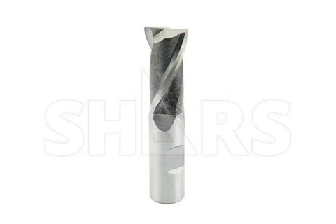 Seven Eighths Inch HSS Two Flute Center Cutting End Mill With Three Quarter Inch Shank And One And A Half Inch Flute Length Model 4046014