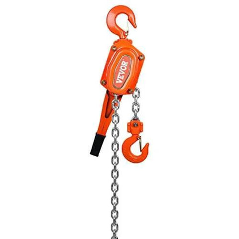 3 Ton Lever Chain Hoist 10 Ft Lift G80 Galvanized Carbon Steel Weston Double Pawl Brake with orange hook and chain