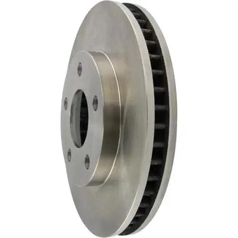 Centric C-Tek front brake rotor; vented silver metal with five-lug hub