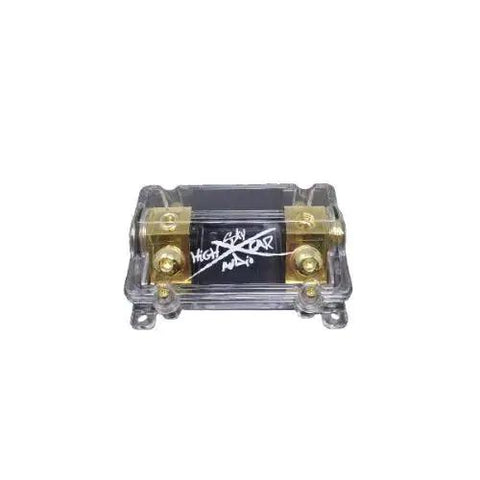 1/0 Gauge Waterproof ANL Fuse Holder With Set Screw In White Leak Proof Plastic Case Beefy Built Car Audio Power Wire Accessory