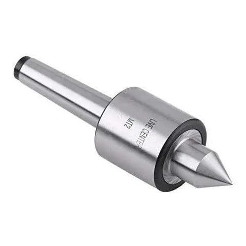 MT2 Morse Taper Live Center for Wood Lathe Heavy Duty Tailstock Live Center with 60 Degree Point T10 Steel Cone Triple Bearing