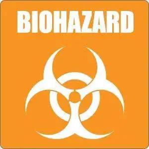 Biohazard symbol from a 22 Piece Bodily Fluid Clean Up Kit For Bloodborne Pathogen Spills OSHA Compliant PPE Spill Cleanup Gear