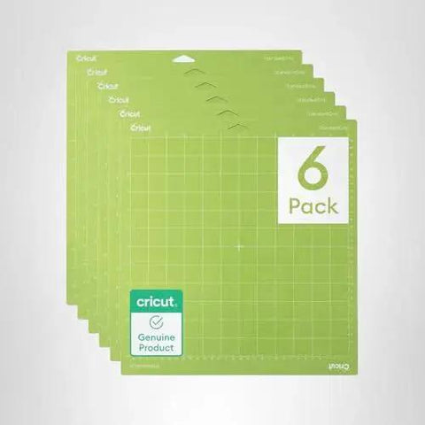 StandardGrip 12x12 Cutting Mat Pack for Explore and Maker Machines, 6 Pack, Cricut Compatible Mats shown in layered stack