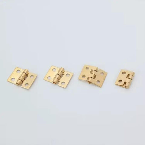 Golden One Twelfth Scale Dollhouse Door Hinges With Screws Set Of Four Hinges And Sixteen Screws For One Twelfth Scale Miniature Doors Cabinets