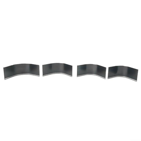 Set of four rounded metal blades from the 10 Piece Leather Corner Round Hand Punch Set Pro Grade Carbon Steel DIY Leatherworking Tool Kit.