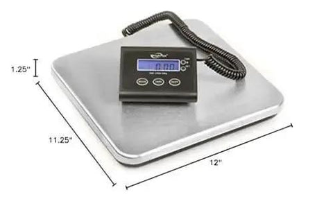 Digital Wireless Postal Scale With 330 Lb Capacity For Shipping And Packaging Industrial Grade Weighing Solution Battery And Adapter Included Beast For Post Offices Warehouses And Manufacturing Environments; silver platform with digital display