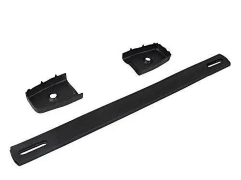 Strap Handle Set Of 2 With Black End Caps, Heavy Duty, 10 Inch Overall Length, Countersunk Mounting Holes, Model RH-0570BK-2-A