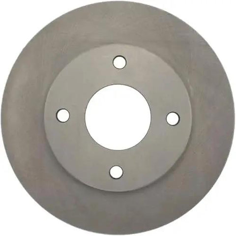 Front view of Centric C-Tek automotive replacement brake rotor, round metal disc with central hub and four bolt holes.