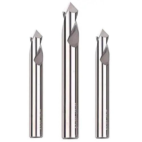 Center Drill Bit Set For Aluminum With 2 Flute HRC60 Centering Drill Bits For Precise Pilot Holes And 90 Degree Chamfer Countersink In Metalworking Tools