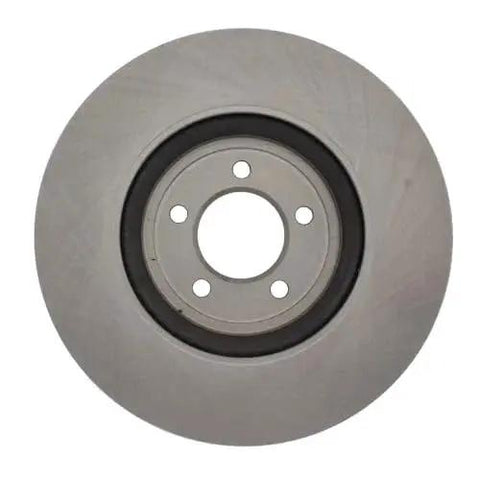 Centric C-Tek front brake rotor disc with silver finish and five lug holes