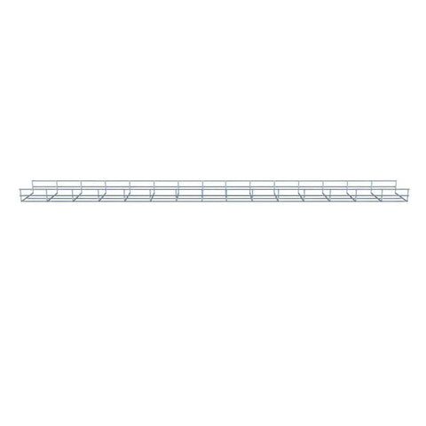 Versatile Wire Mesh Cable Tray 2 Pack Electro Zinc Plated Silver Steel Durable Budget Friendly Cable Organizer 59.06in Long