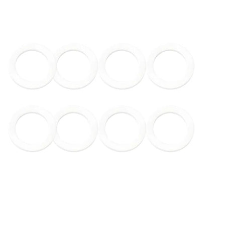 Grommet eyelet rings, 1-inch silicone washers, white; 8 pieces.