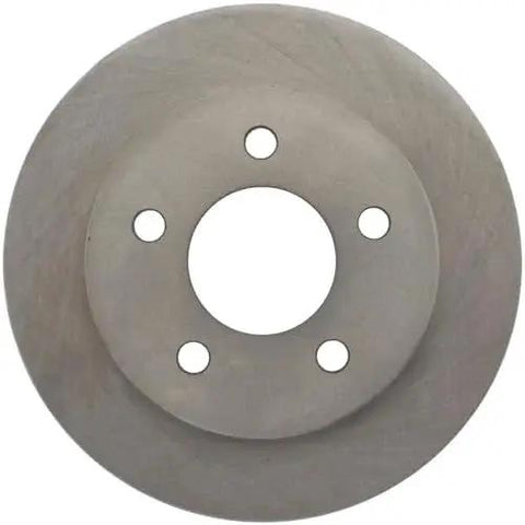 Front view of Centric 121.61042 C-Tek rear brake rotor, metallic gray with five lug holes