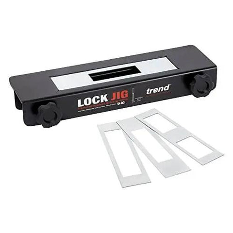 Pro Grade Lock Jig Kit For Routing Face Plate Recess And Mortise, Fast Tool Free Setup With Locking Levers And Twin Clamping Knobs