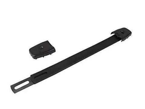Strap Handle Set Of 2 With Black End Caps, Heavy Duty, 10 Inch Overall Length, Countersunk Mounting Holes, Model RH-0570BK-2-A
