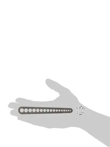 Hand holding Universal V-Drill Guide For Perpendicular Hole Drilling On Flat Round And Square Materials size reference