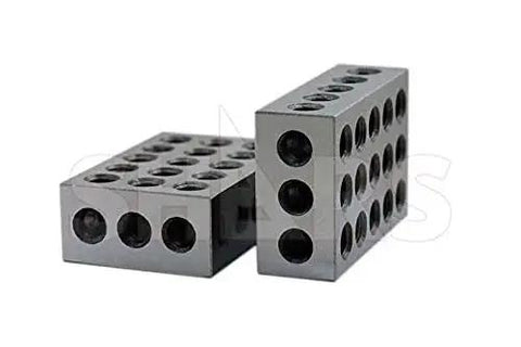 Ultra Precision 123 Block Set With 4 Pairs 2 X 1 X 3 Inch Hardened Steel Precision Blocks 23 Holes Tolerance.0002 Inches