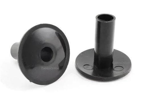Coaxial Cable Feed-Through Wall Protector Bushing For 7 By 16 Inch Holes Seals Openings For 75 Ohm Cable Indoor Outdoor Use Black