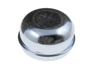 Front Wheel Bearing Dust Cap For Ranger Front Wheel RWD, OE Replacement, Direct Fit, silver metal cap, side view