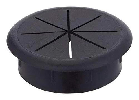 Desk Grommet For Cable Management Black Two And Three Eighths Inch Opening Plastic Pass Through