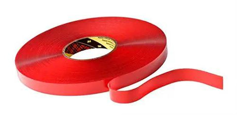 VHB 4910F Clear Double-Sided Acrylic Adhesive Tape, Invisible Bonding for Transparent Materials, 19 mm x 3 m roll, side view