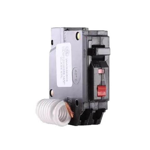 Pack of 1 THQL1120GFTP 20A GFCI Single-Pole Plug-In Circuit Breaker, thermal magnetic with pigtail, for load centers, 120/240V.