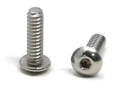 Close-up of 100 Pack Stainless Steel 304 Hex Socket Button Head Cap Screws Kit Go-To 4-40 x 3/8 Inch for electronics and machinery.