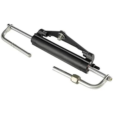 Front Mount Hydraulic Steering Cylinder HC4645H for Outboard Boats up to 150HP, shown in a side view with robust design.