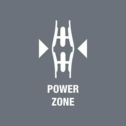 Diagram with text 'Power Zone' emphasizing ergonomic grip focus for ESD Safe Kraftform Micro Slotted Screwdriver With Anti Roll Handle