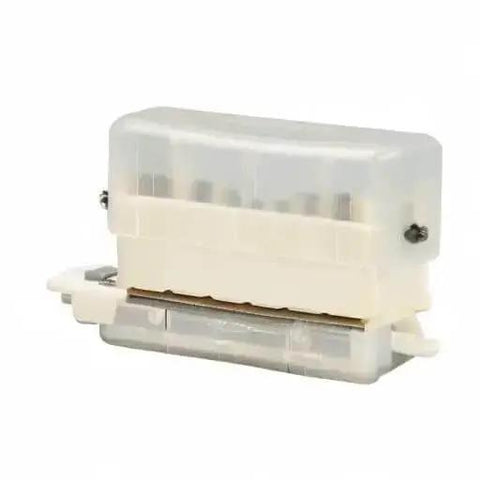 Side view of Heavy Duty Do It All 6 Hole Paper Puncher Portable Adjustable Metal Hole Punch With Chip Tray and Positioning Pillar.