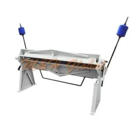 6 Foot Pan And Box Brake Bender For 12 Gauge Metal Working, Bends From 0 To 135 Degrees, 12 Gauge Capacity, removable legs shown