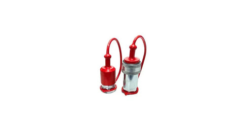 Hydraulic Quick Connect Set AG ISO 5675 Pioneer Style Pro Grade Couplers with Red Dust Caps