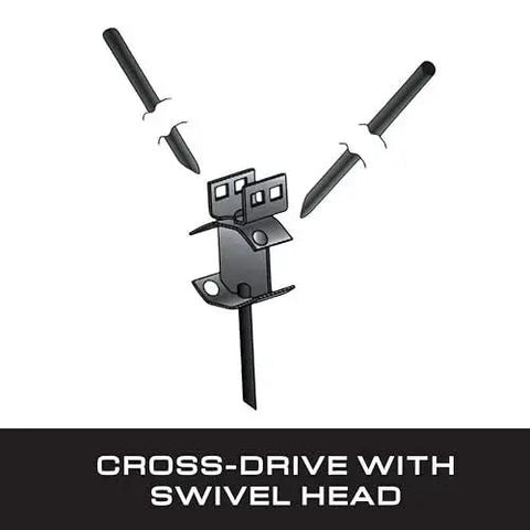 Cross Drive Rock Anchor 59110N With 30 Inch Rod For Solid Rock Installation. Features base swivel tension head Model MRA.
