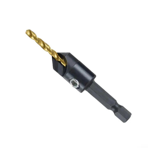 12 Piece Titanium Coated Countersink Drill Bit Set With Hex Shank For Precision Boring Chamfering And Reaming In Furniture Assembly Cabinetry And Woodworking Projects For Wood Carving Pros Pro Grade Heavy Duty Tooling