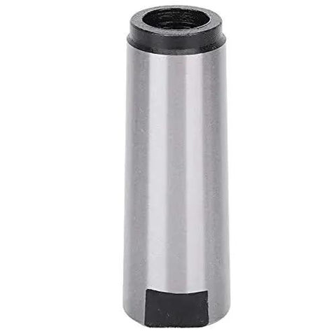 Front view of silver metal taper sleeve reducing adapter for lathe MT4-MT2