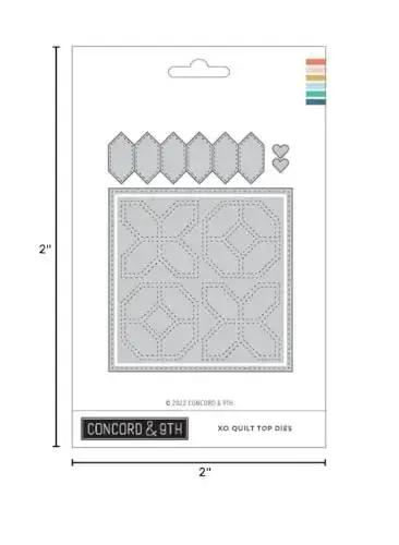 Image of Quilt Top Die Set For Scrapbooking And Card Making, DIY Embossing Dies That Cut Through Cardstock, Paper, Vellum, And Foil.