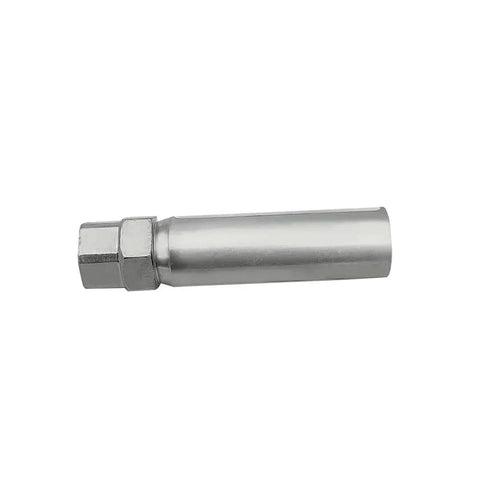 Dual Hex Wheel Lock Key Tool 19mm 21mm for 10 Spline Locks and Lug Nut Removal, metal tool close-up